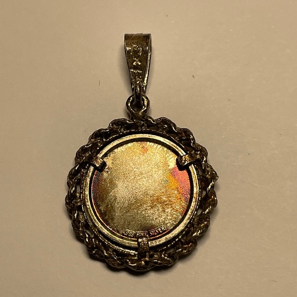 Georgia Bulldog Mascot UGA .999 Fine Silver and Red Pendant - Picture 4 of 5